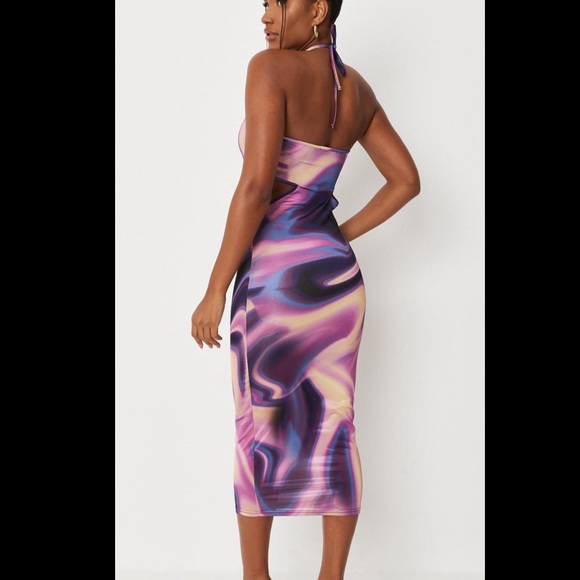 Carli Bybel x Missguided midi cutout slinky dress - Picture 3 of 6